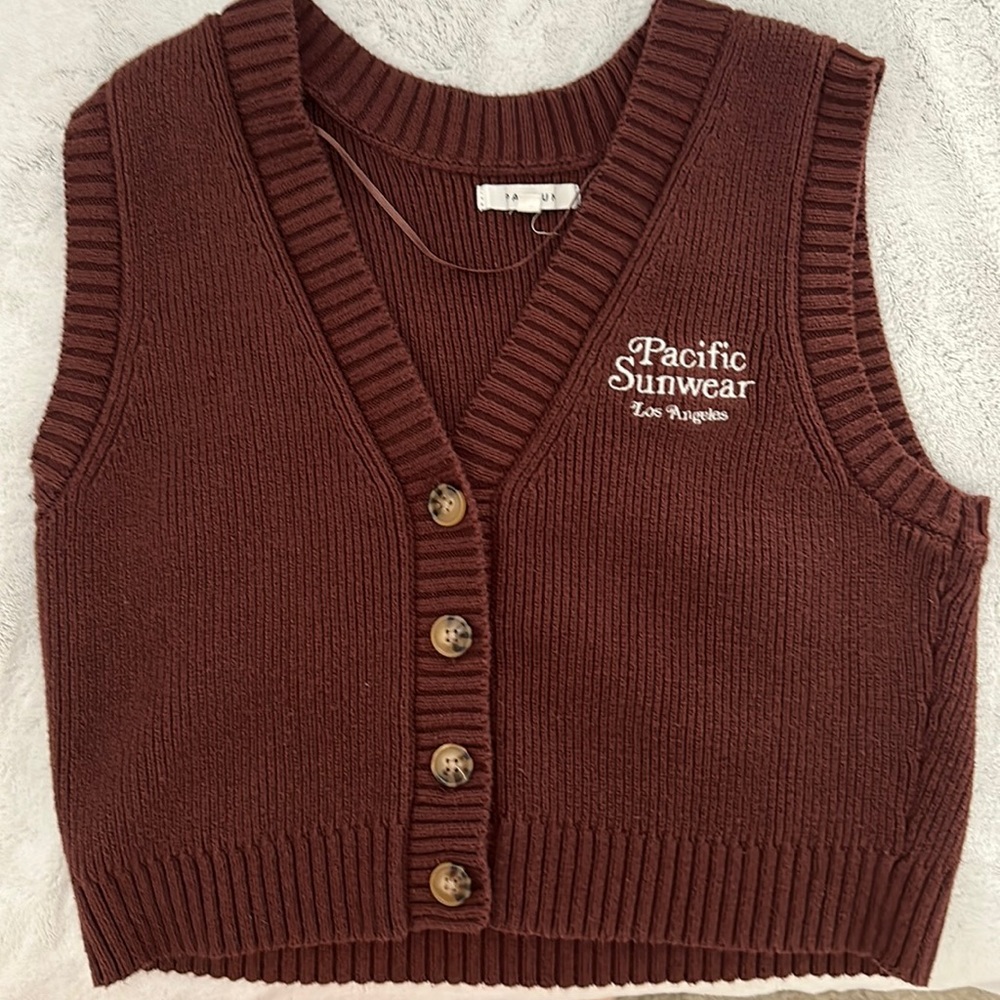 Pacific Sunwear Button Up Vest. Worn once, no holes or stains